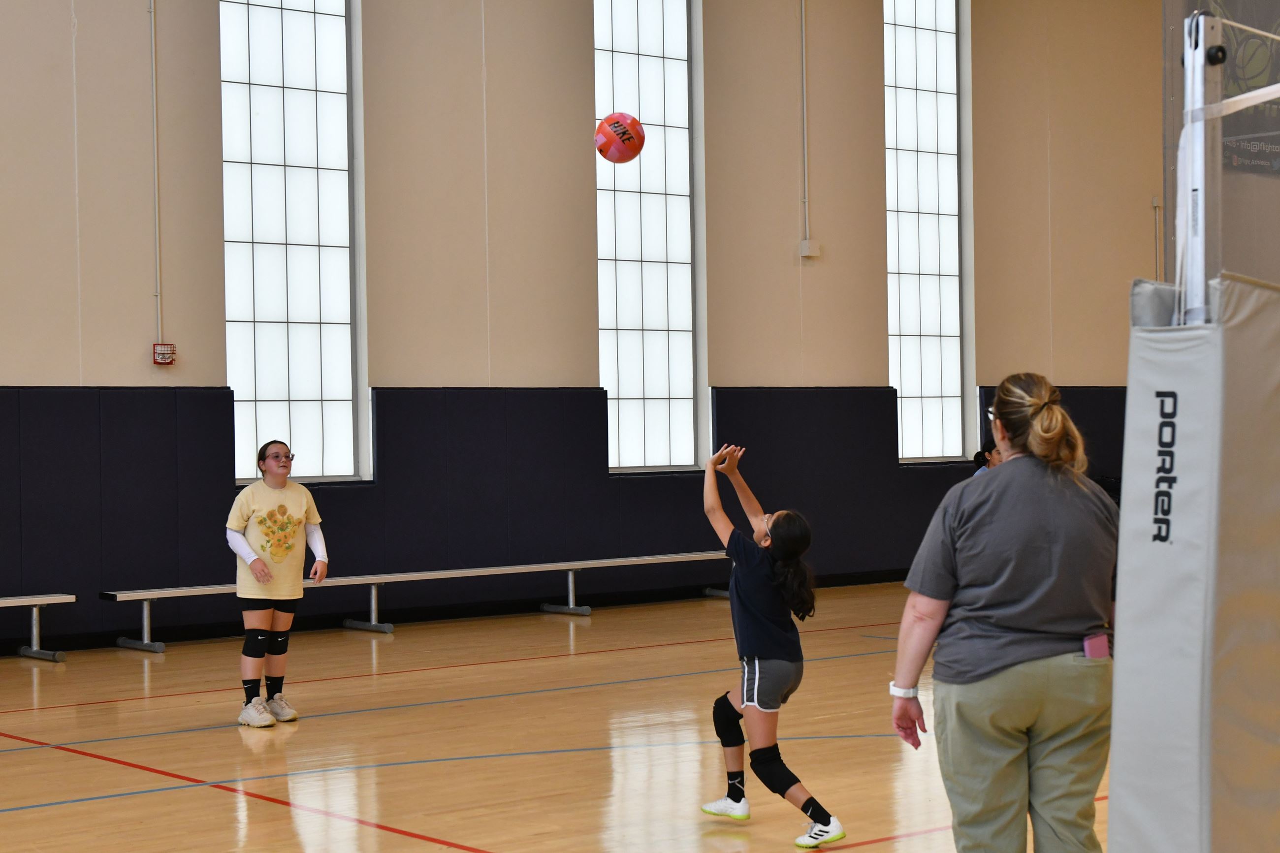 Girls playing Volleyball at the Romeoville Athletic & Event Center