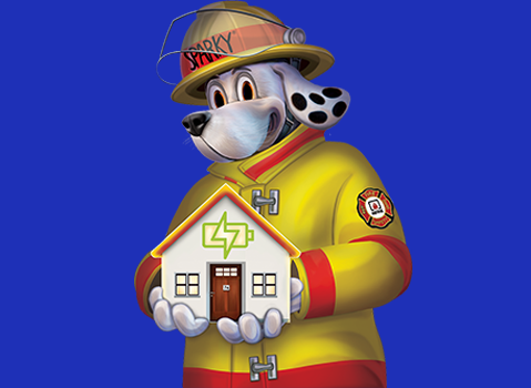 Image of Sparky for Fire Prevention Open House