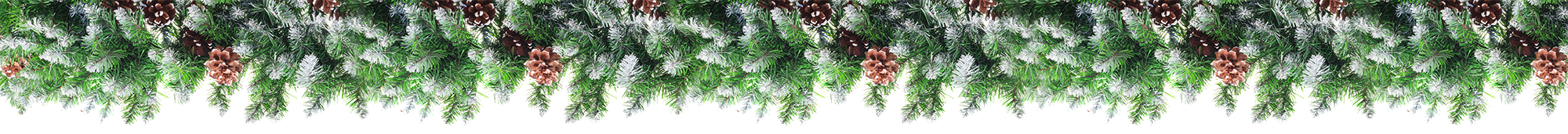 Garland with pinecones.