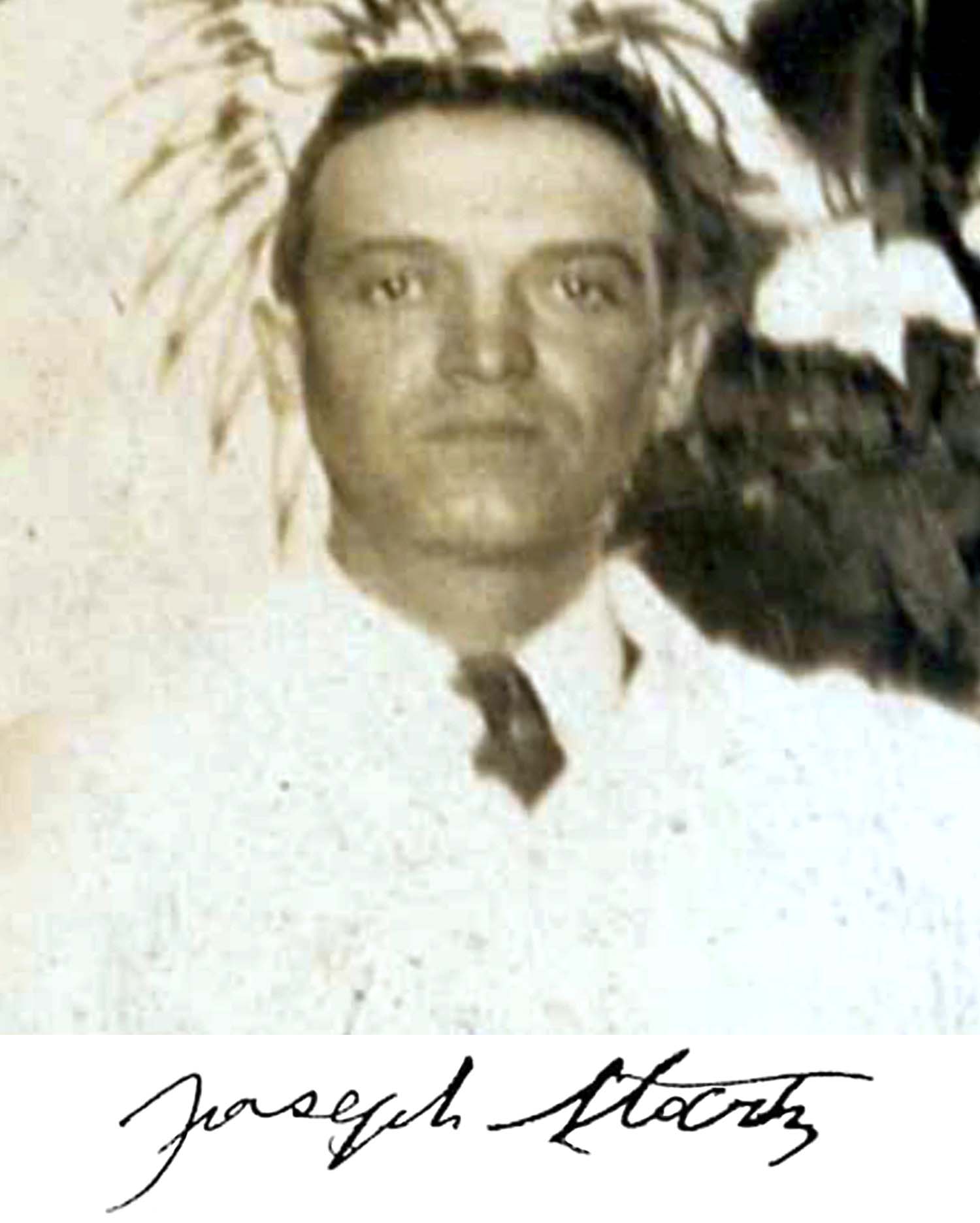 Mayor Joseph Startz and his signature