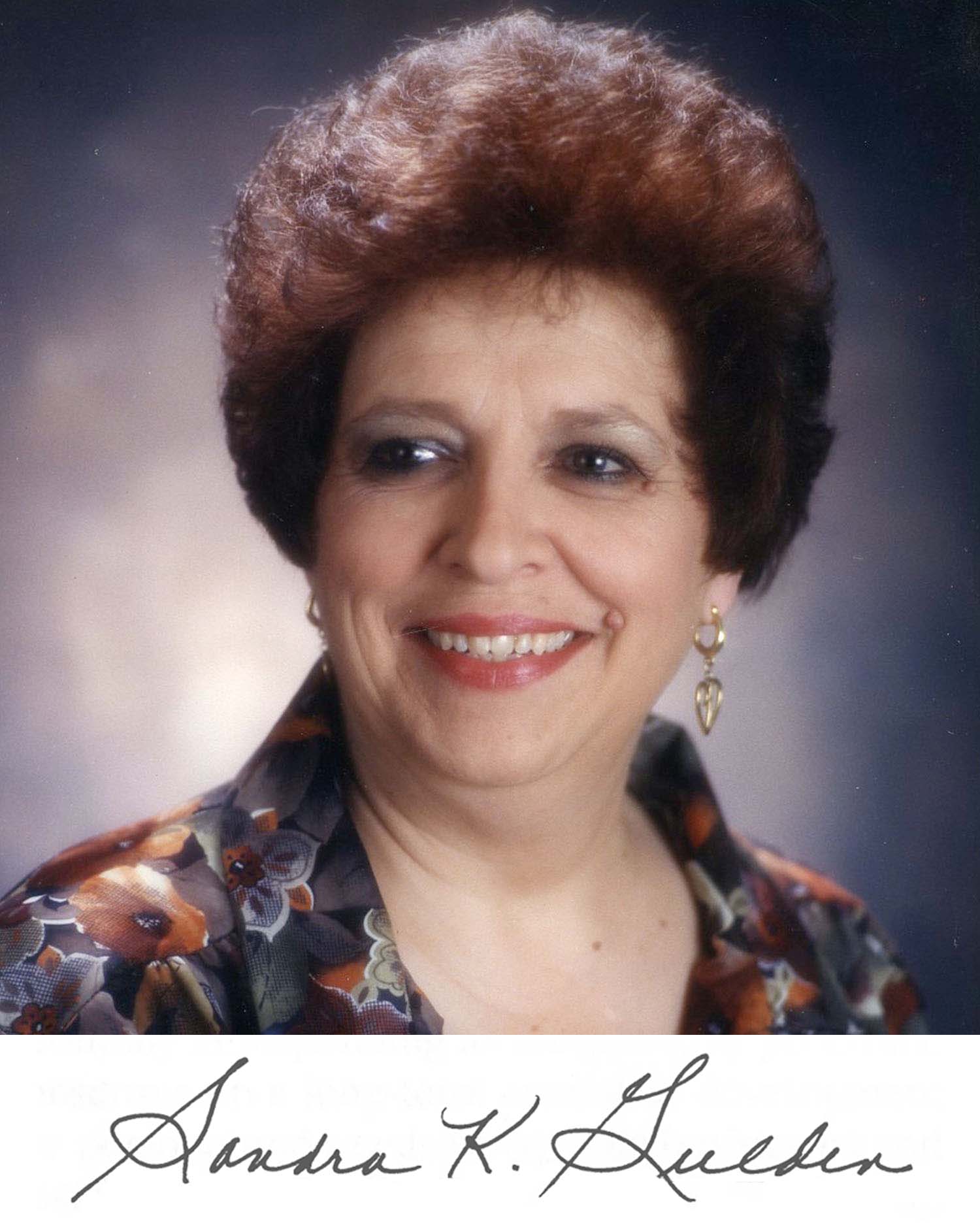 Mayor Gulden and her signature