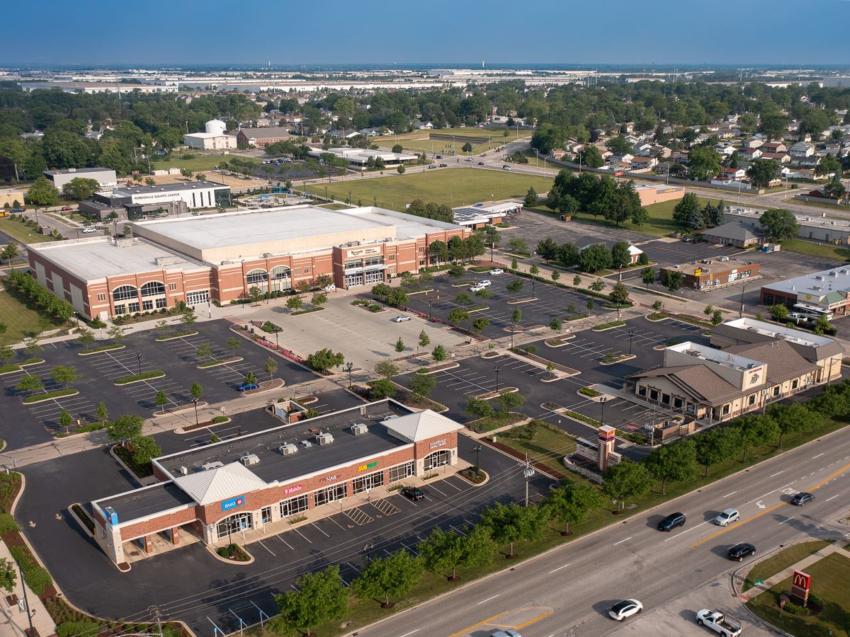 Spartan Square with new buildings
